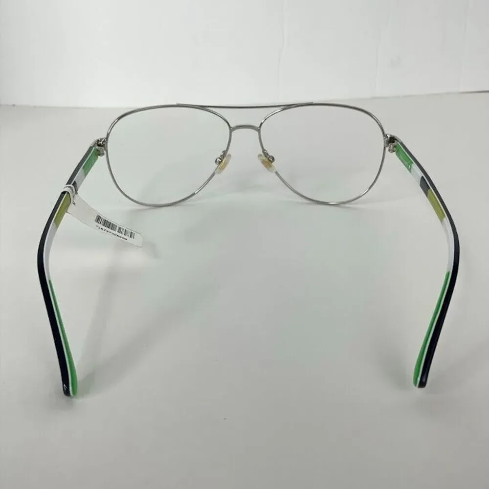 Kate Spade Sunglasses Aviator Silver Navy Blue BLOSSOM YB7Y 58 14 135 FRAME ONLY